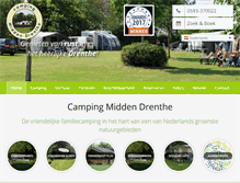 Tablet Screenshot of campingmiddendrenthe.nl